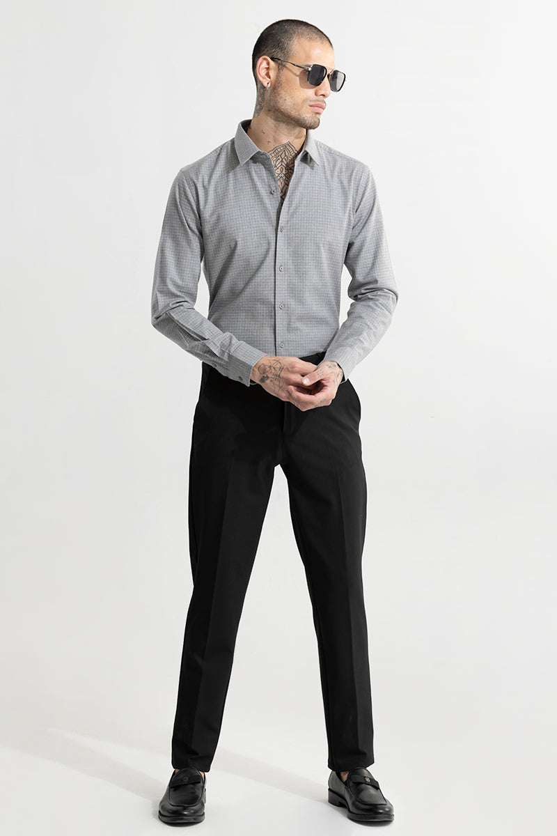 Buy Grey Checks Formal Pants For Men Online In India
